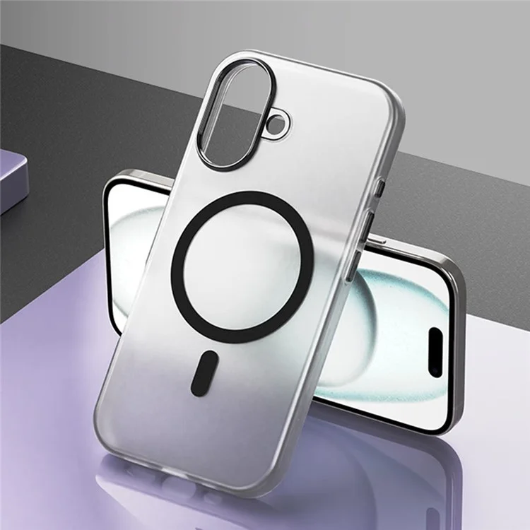 Für iPhone 16 Case kompatibel mit MagSafe Skin-Touch PC+TPU Matter Handyhülle - Orange