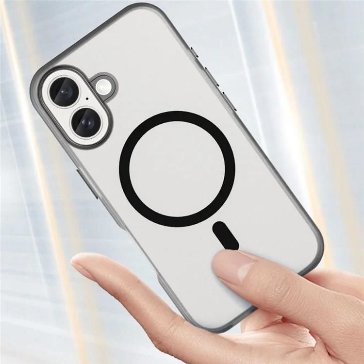 Für iPhone 16 Case kompatibel mit MagSafe Skin-Touch PC+TPU Matter Handyhülle - Orange