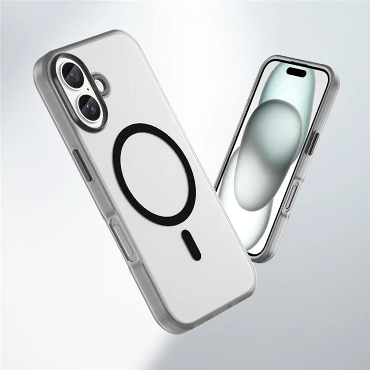 Für iPhone 16 Case kompatibel mit MagSafe Skin-Touch PC+TPU Matter Handyhülle - Orange