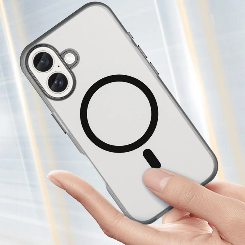 For iPhone 16 Case Compatible with MagSafe Skin-Touch PC+TPU Matte Phone Cover - Purple