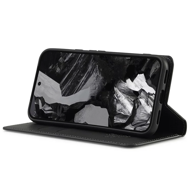 Lc. Serie Imeeke L1 Para Google Pixel 8 Case PU Leather Willet Stand Cover Protective Teléfono - Negro