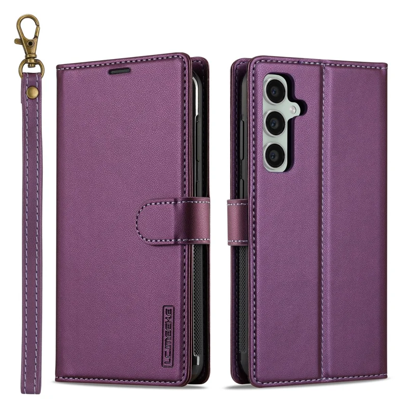 LC.IMEEKE Serie L2 per Samsung Galaxy A35 5G Custodia in pelle PU Portafoglio Copertina magnetica staccabile - Viola