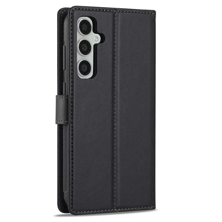 LC.IMEEKE Série L2 para Samsung Galaxy A15 4G / 5G Capa Carteira de Couro PU Destacável Magnética - Preto