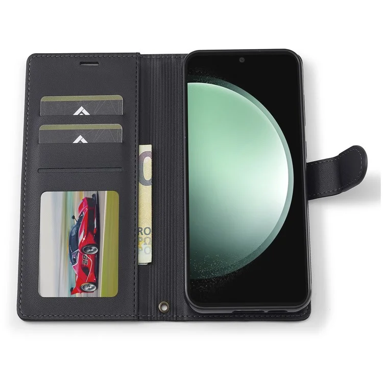 LC.IMEEKE Série L2 para Samsung Galaxy A15 4G / 5G Capa Carteira de Couro PU Destacável Magnética - Preto