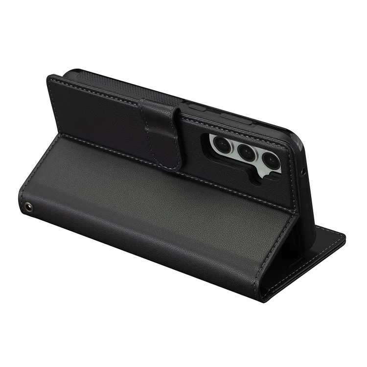 LC.IMEEKE Série L2 para Samsung Galaxy A15 4G / 5G Capa Carteira de Couro PU Destacável Magnética - Preto
