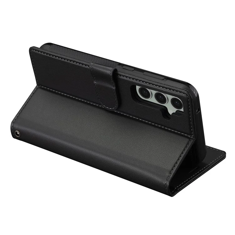 LC.IMEEKE Série L2 para Samsung Galaxy S24 FE Case Carteira de Couro PU Capa Magnética Destacável - Preto