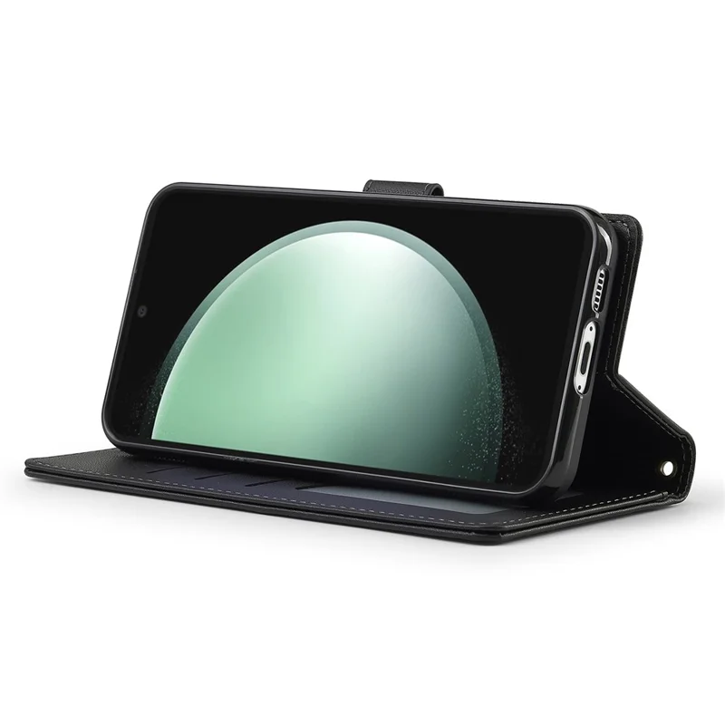 LC.IMEEKE L2 Series for Samsung Galaxy S24 Case PU Leather Wallet Detachable Magnetic Phone Cover - Black