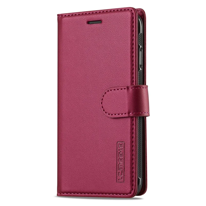 LC.IMEEKE L2 Series for iPhone SE (2022) / SE (2020) / 8 / 7 Case PU Leather Wallet Detachable Magnetic Phone Cover - Red