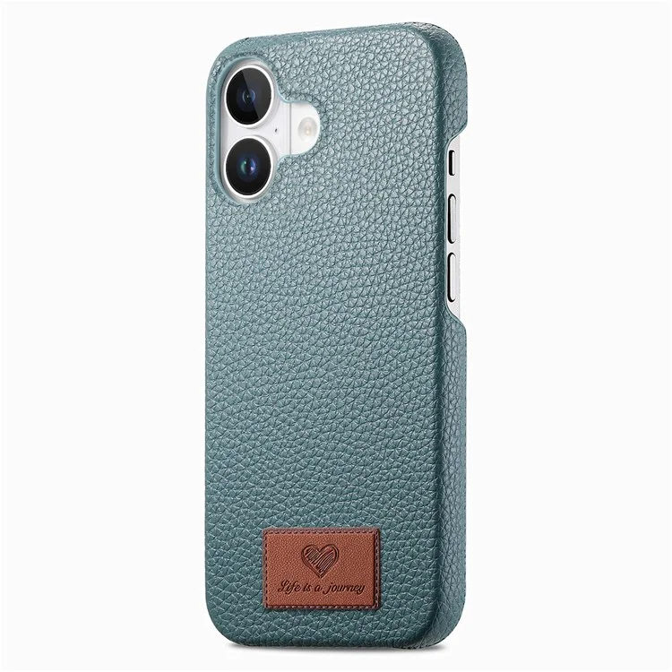 Y5 Für Iphone 16 Hülle Litchi Textur Leder+tpu Slim Telefonabdeckung - Babyblau