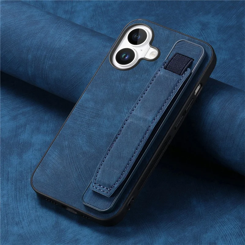 D11 Для Iphone 16 Case Bristant Leather + TPU Phone Cover - Синий