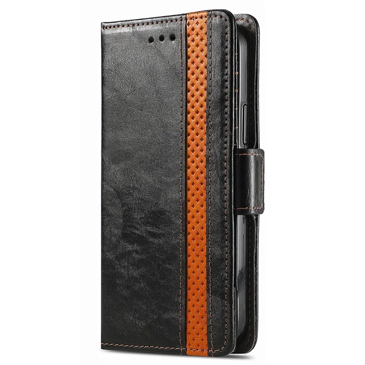 Серия Caseneo 002 Для Iphone 16 Pro Max Case Stand Wallet Splising Cueth Cover - Черный