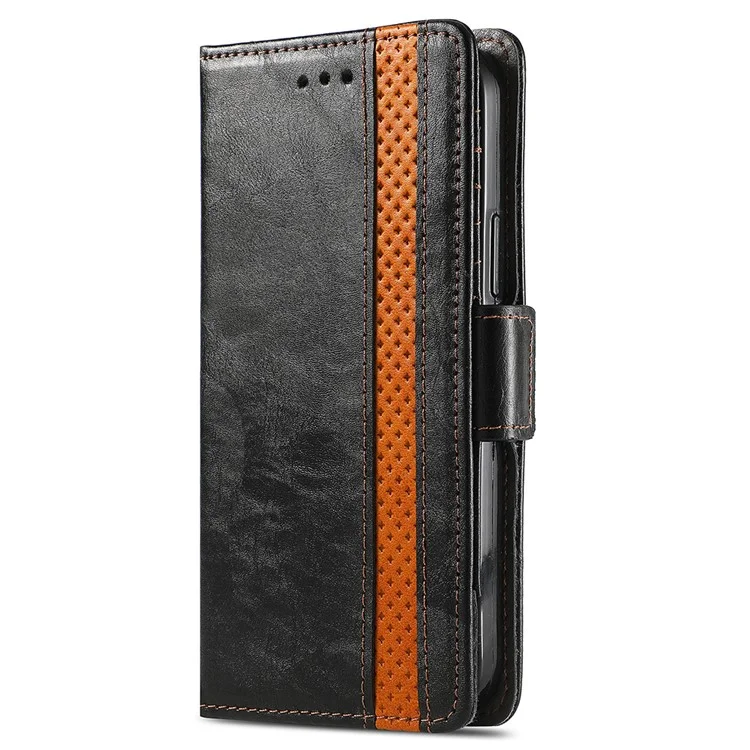 Serie Caseneo 002 Para Iphone 16 Case Soport Willet Supling PU Cool Cover Cover - Negro