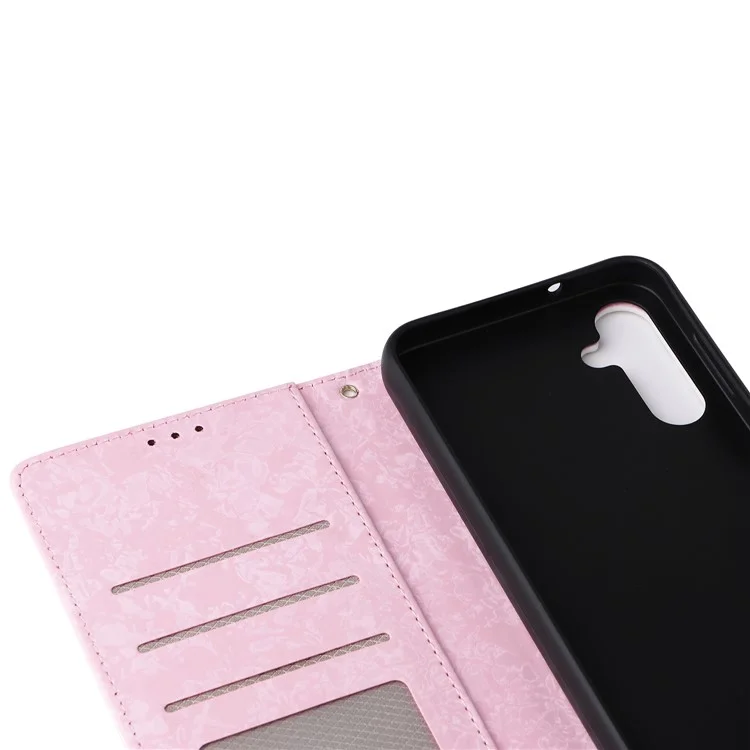 Para Samsung Galaxy A16 5G / A16 4G Case RFID Blocking Flower Leather Phone Cover - Butterfly Flower