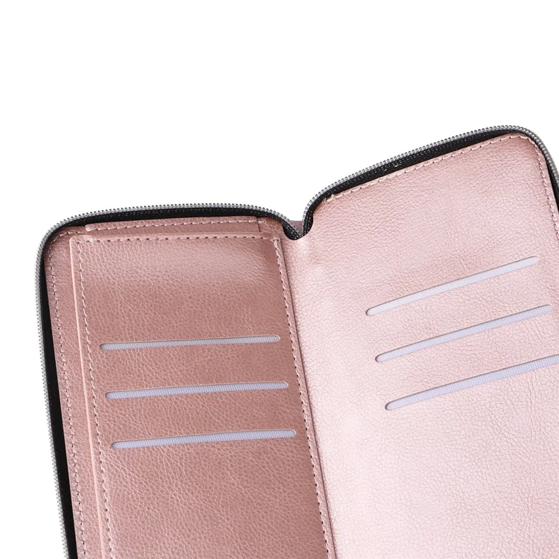 Para Samsung Galaxy A16 Case Pocker Pock pu pu Teléfono de Cuero Con Correa Para la Mano - Oro Rosa