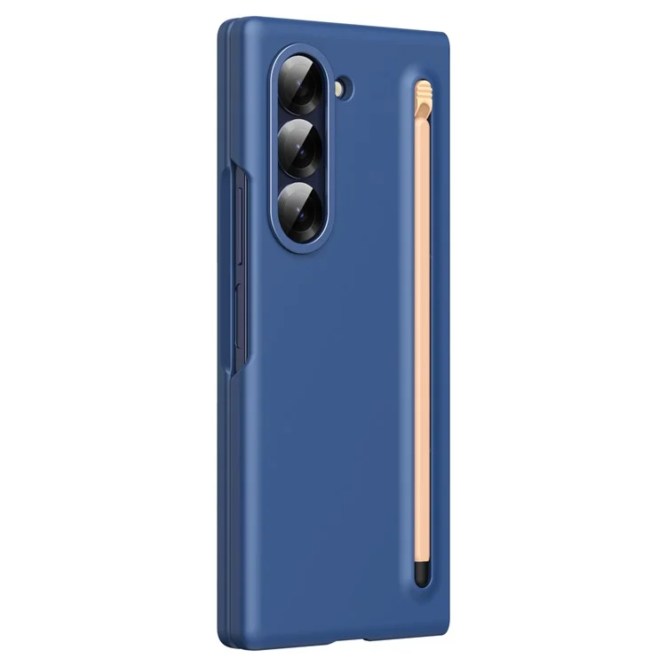 Para Samsung Galaxy Z Fold5 Case 5G Cubierta de Teléfono de PC Duro Con Película de Vidrio Templado y Lápiz - Zafiro