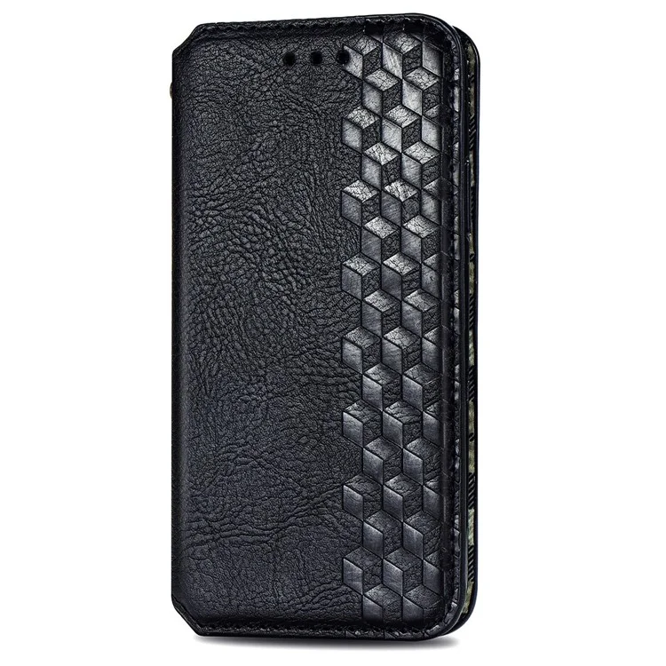 For OnePlus Nord CE4 Lite 5G PU Leather Case Rhombus Imprint Wallet Stand Phone Cover - Black