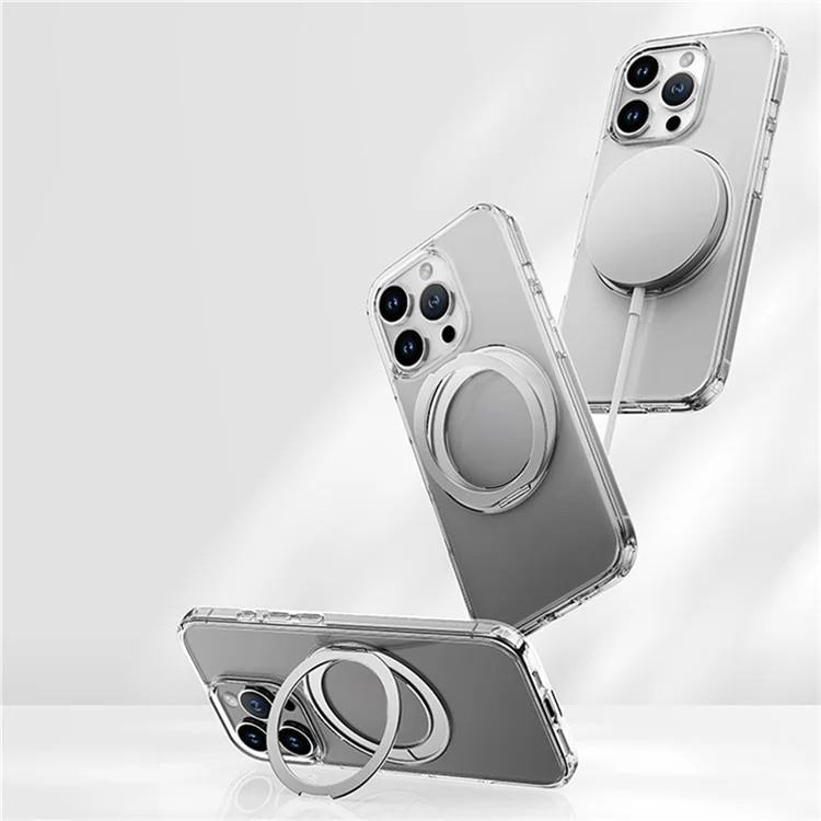 Rock For Iphone 16 Pro Kickstand Case Compatible Con Tpu Magsafe TPU+PC Back Tapa