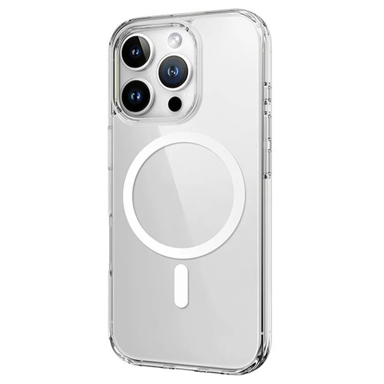 ROCK Pour iPhone 16 Pro Coque de téléphone transparente compatible avec MagSafe Coque arrière en TPU+PC