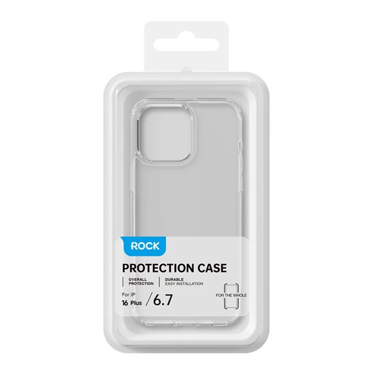 ROCK For iPhone 16 Pro Clear Phone Case PC+TPU Anti-Drop Phone Cover