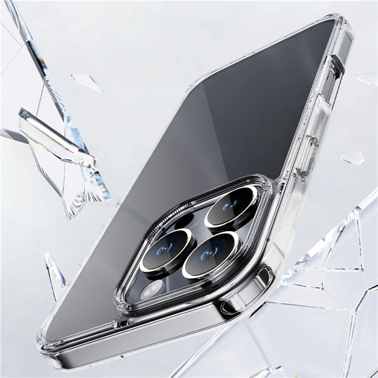 ROCK For iPhone 16 Pro Clear Phone Case PC+TPU Anti-Drop Phone Cover