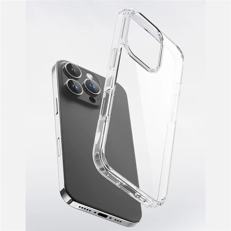 ROCK For iPhone 16 Pro Clear Phone Case PC+TPU Anti-Drop Phone Cover