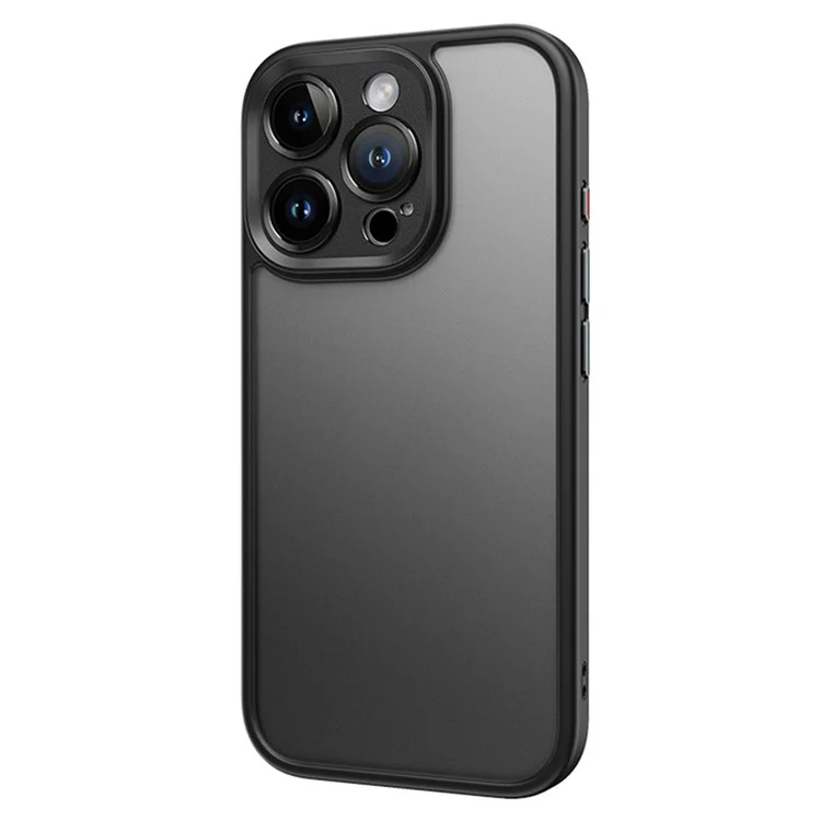 ROCK For iPhone 16 Pro Max Phone Case Skin-Touch PC+TPU Shockproof Back Cover - Black