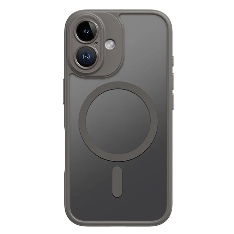 ROCK For iPhone 16 Plus Magnetic Case Compatible with MagSafe Skin-Touch PC+TPU Phone Cover - Grey
