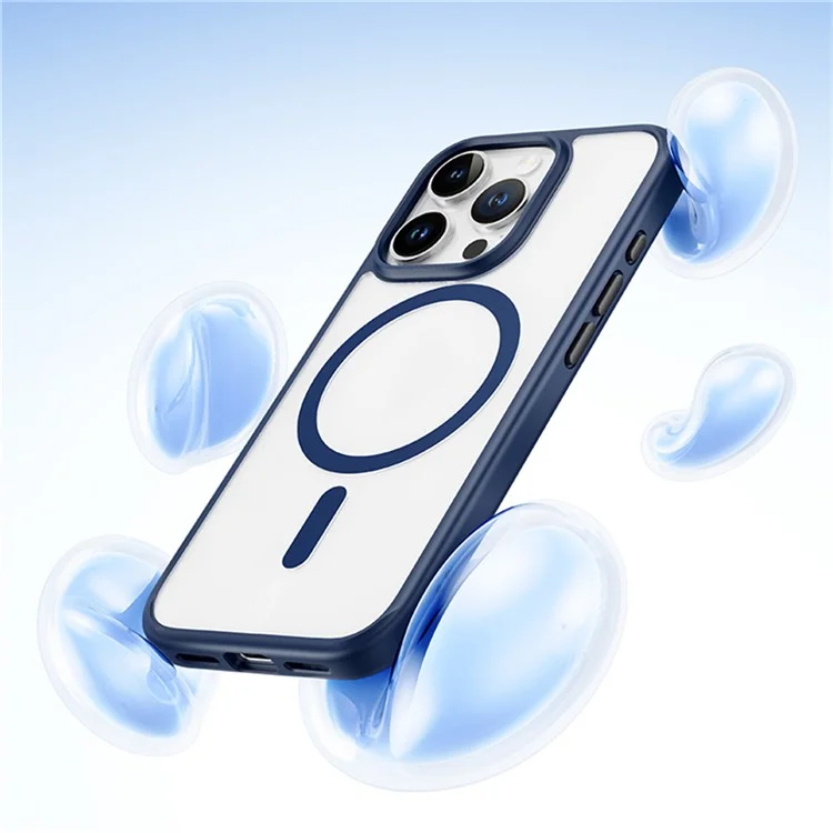 ROCK For iPhone 16 Pro Clear Phone Case Compatible with MagSafe PC+TPU Cover - Black
