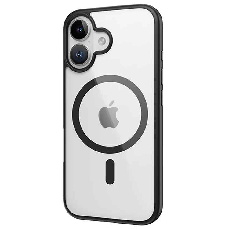 Rock Para Iphone 16 Clear Telephip Case Compatible Con pc Magsafe+tpu Tpu - Negro