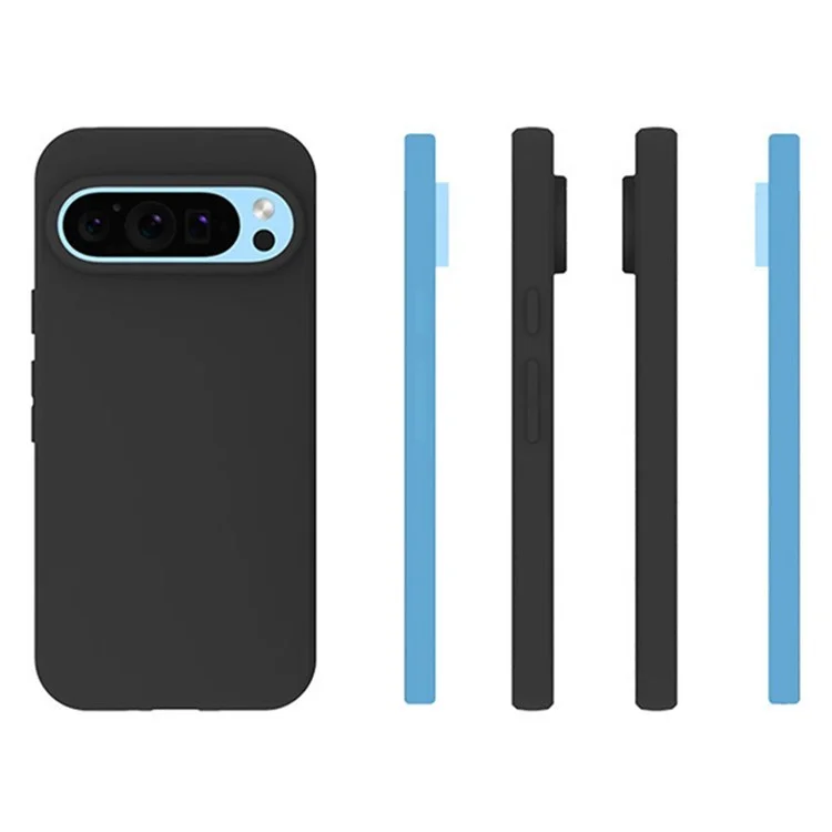 Серия Wanlonfeng MS Для Google Pixel 9 Pro / Pixel 9 TPU Case Matte Cover с Экраном Пленкой (Big Lins Hole)