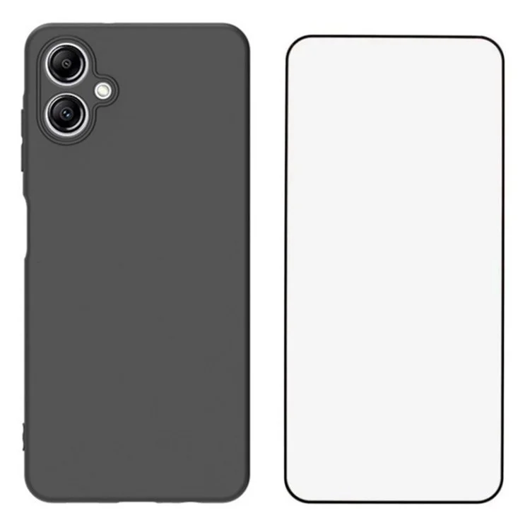 Wanlonfeng MS -serie Für Samsung Galaxy A06 TPU -hülle Matt Cover Mit Screenfilm (Big Lens Hole)
