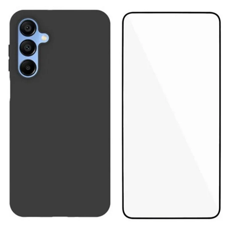 WANLONFENG MS Series for Samsung Galaxy A16 5G / A16 4G TPU Case Matte Cover with Screen Film (Big Lens Hole)