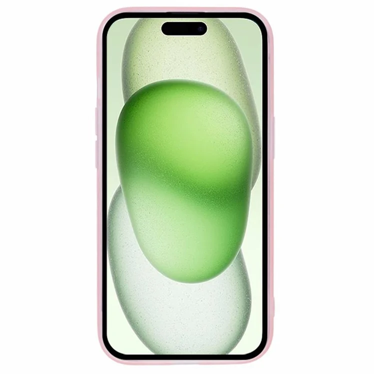 Serie DKSM Wanlonfeng Para Iphone 14 Case TPU Cubierta de Teléfono Con Vidrio Templado - Rosa Transparente