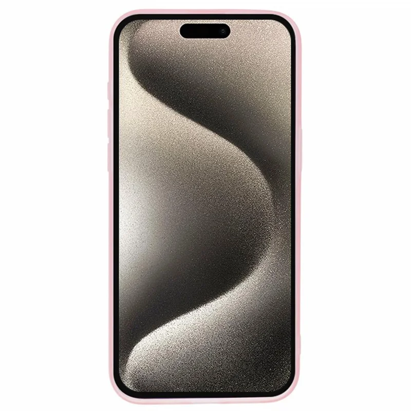 Série Wanlonfeng DKSM Para Iphone 14 Pro TPU Case Tampa de Moldura Eletroplatada Com Vidro Temperado - Rosa Transparente