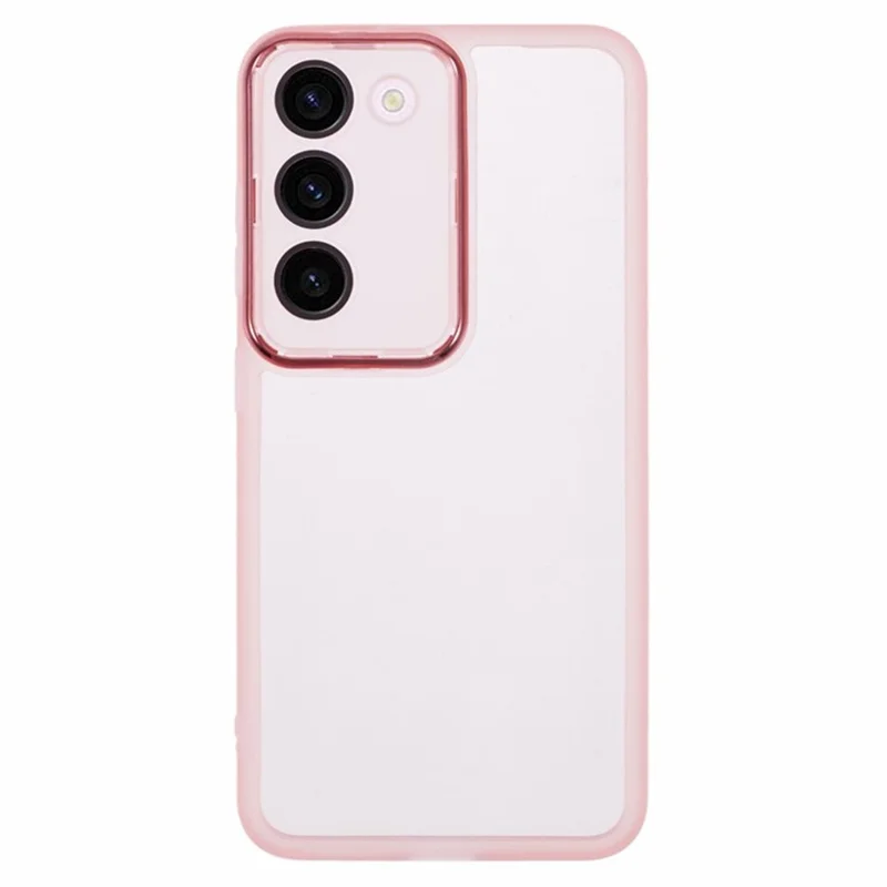 Серия Wanlonfeng DKSM Для Samsung Galaxy S23 TPU Case Case Case Case Phone Cope с Закаленным Стеклом - Прозрачный Розовый
