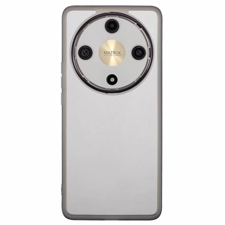 WANLONFENG DKSM Series for Honor X9b 5G TPU Case Electroplated Frame Phone Cover with Tempered Glass - Transparent Black