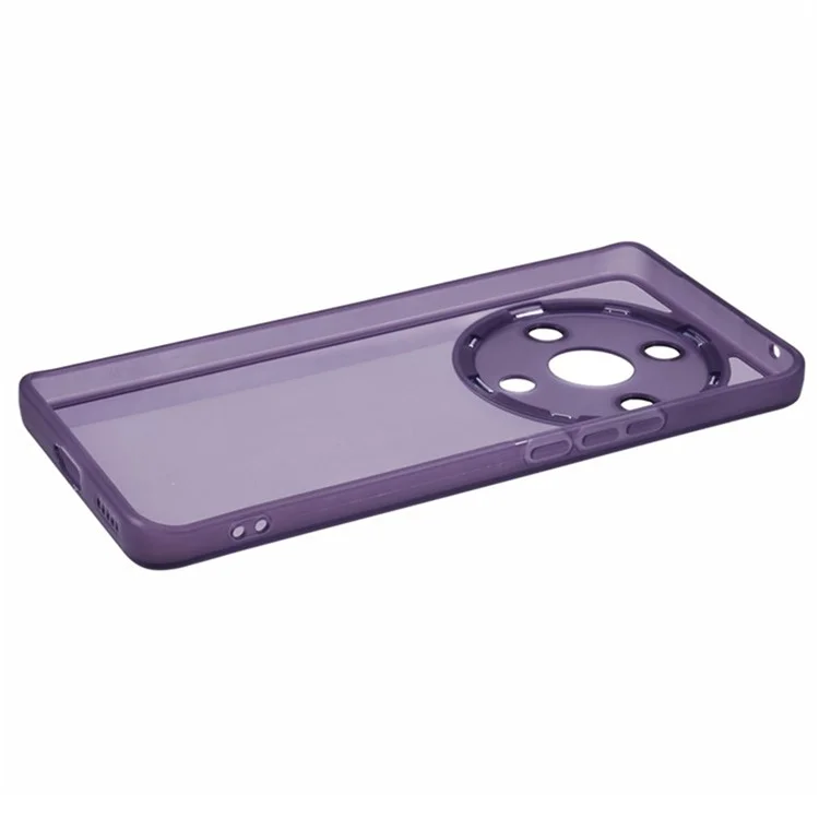 Wanlonfeng DKSM Series Для Honor X9b 5G TPU Case Case Case Case Cope Cope с Закаленным Стеклом - Прозрачный Фиолетовый