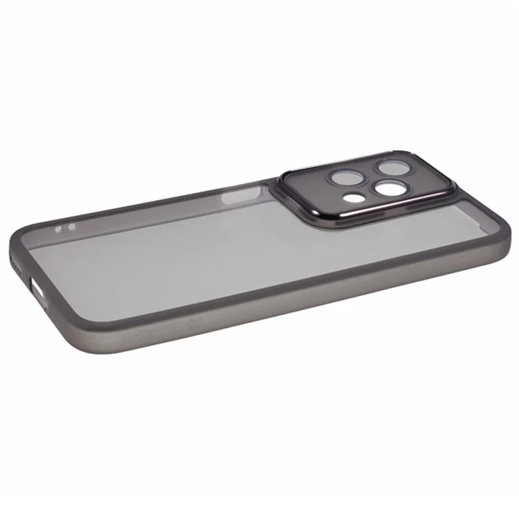 Серия Wanlonfeng DKSM Для Honor 200 Lite TPU Case Case Case Crame Phone Cope с Закаленным Стеклом - Прозрачный Черный