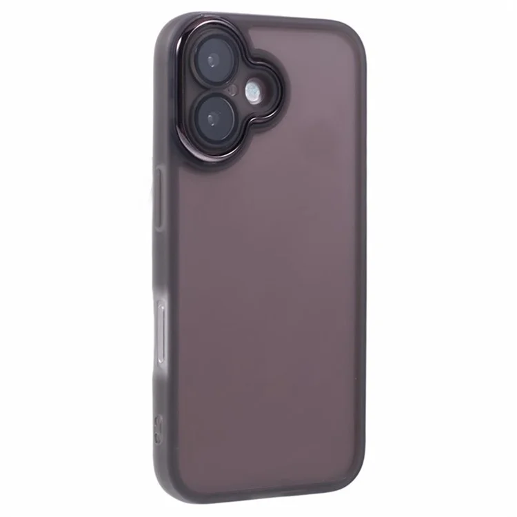 Serie DKSM Wanlonfeng Para Iphone 16 Plus Case TPU Cubierta Del Teléfono Con Vidrio Templado - Negro Transparente