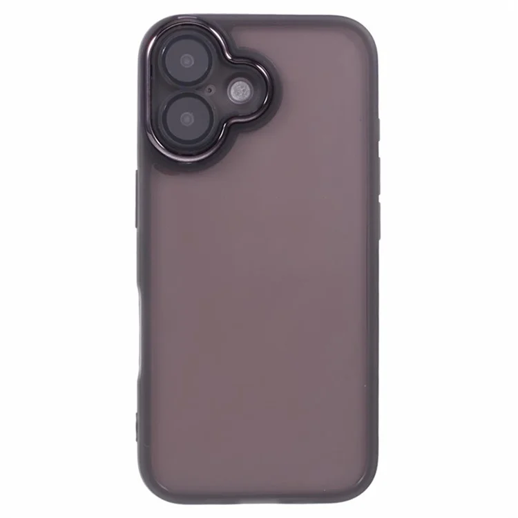 Serie DKSM Wanlonfeng Para Iphone 16 Plus Case TPU Cubierta Del Teléfono Con Vidrio Templado - Negro Transparente