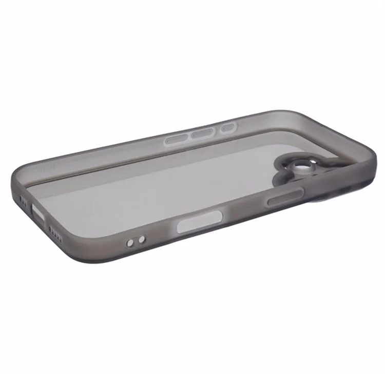 Serie DKSM Wanlonfeng Para Iphone 16 Plus Case TPU Cubierta Del Teléfono Con Vidrio Templado - Negro Transparente