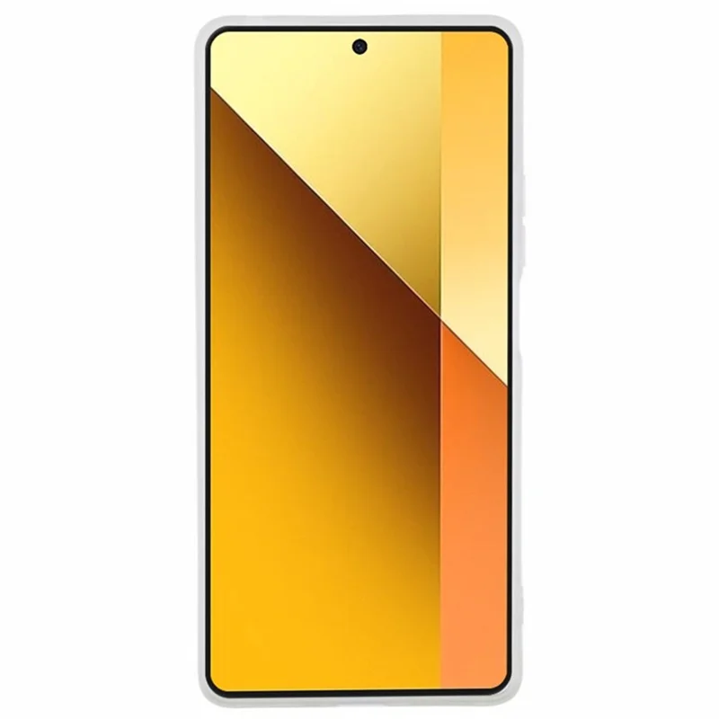 WANLONFENG DKSM Series for Xiaomi Poco X6 5G  /  Redmi Note 13 Pro 5G TPU Case Electroplated Frame with Tempered Glass - Transparent White