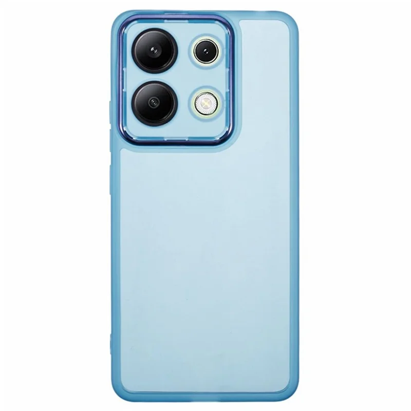 WANLONFENG DKSM Series for Xiaomi Redmi Note 13 4G TPU Case Electroplated Frame with Tempered Glass - Transparent Blue