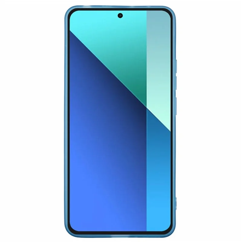 WANLONFENG DKSM Series for Xiaomi Redmi Note 13 4G TPU Case Electroplated Frame with Tempered Glass - Transparent Blue
