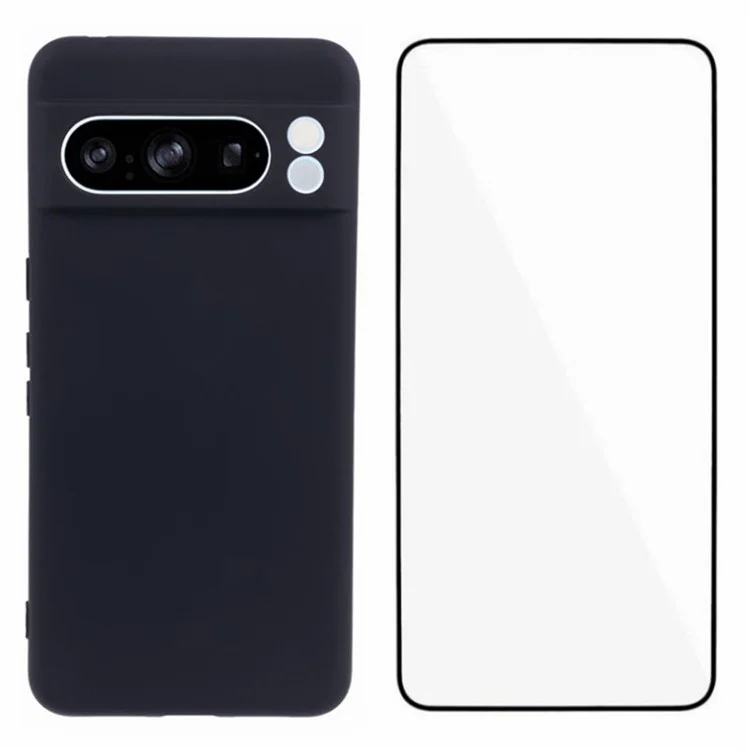 Serie Wanlonfeng RB2 Para Google Pixel 8 Pro Case TPU Telephip Cover With Screen Protector - Negro