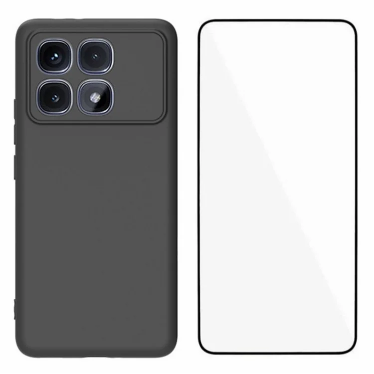Wanlonfeng MS -serie Für Xiaomi Redmi K70 Ultra TPU -hülle Matt Zurück -abdeckung Mit Geschmittertem Glas