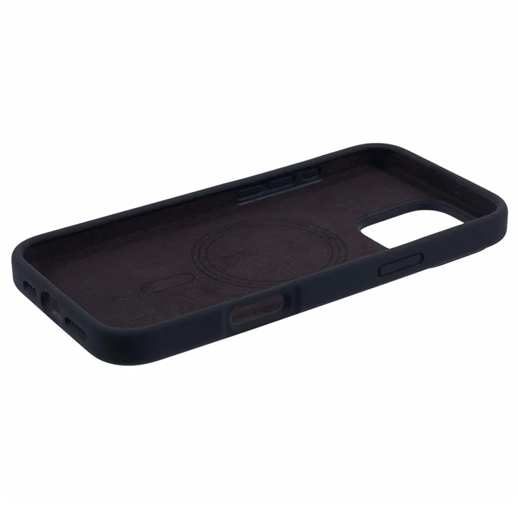 Nível x Para Iphone 16 Pro Max Case Compatível Com MagSafe Rotatable Kickstand Liquid Silicone Tele - Preto