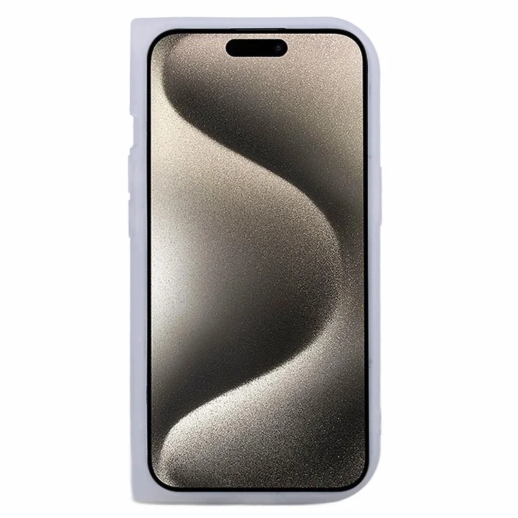 HRX Series for iPhone 15 Plus Case Book-Shaped Design Matte TPU Phone Cover - Transparent White