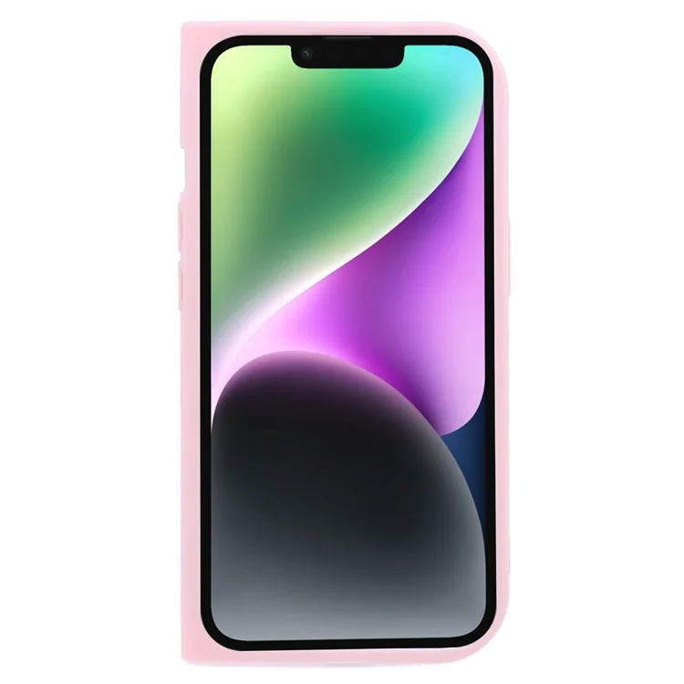HRX Series for iPhone 14 Case Book-Shaped Design Matte TPU Phone Cover - Pink