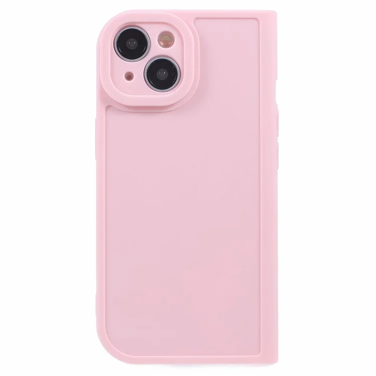 HRX Series for iPhone 14 Case Book-Shaped Design Matte TPU Phone Cover - Pink